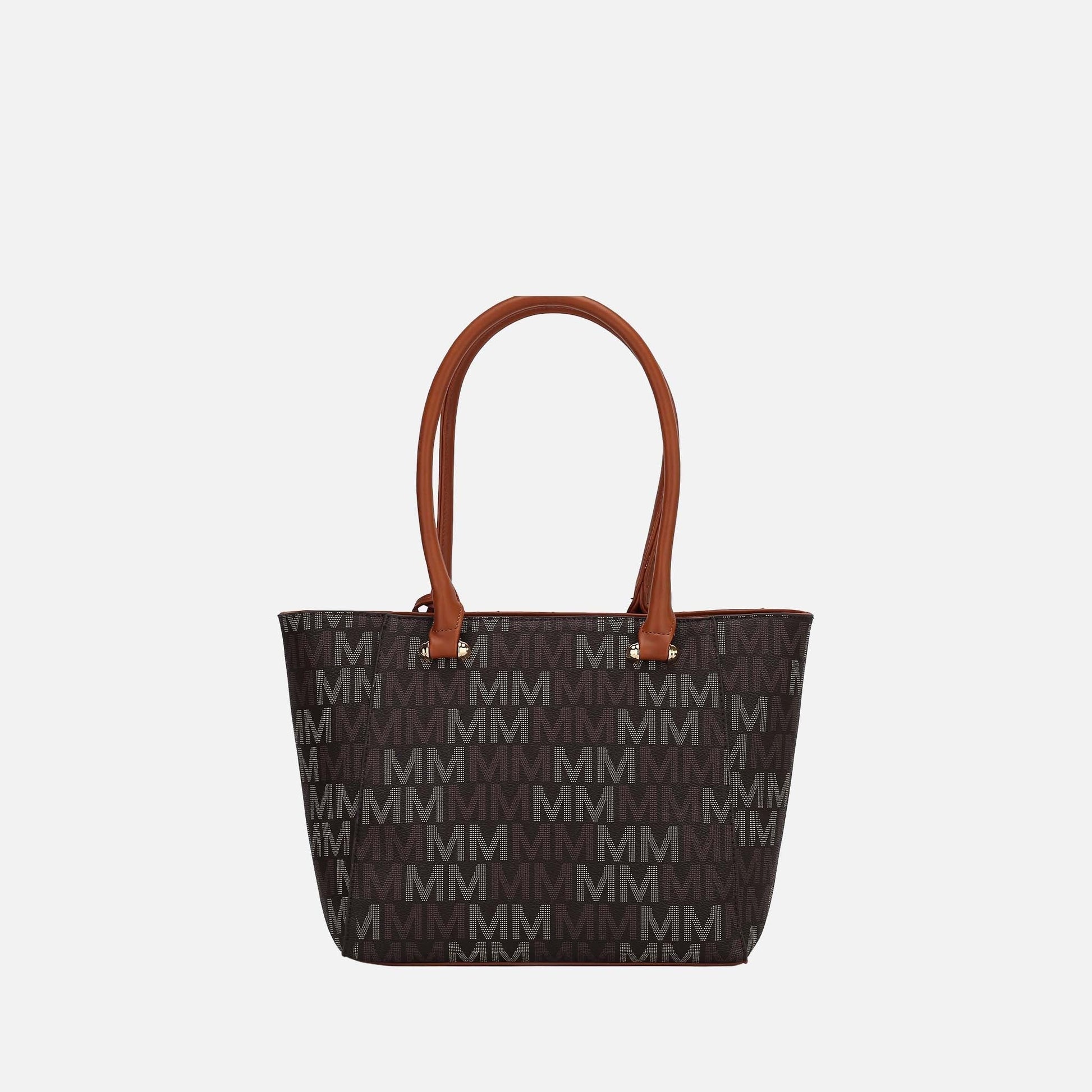 Mkf Collection by Mia K. - Lady Ii Signature Tote Bag and Set in Burgundy view 3 - Mkf Collection Bags (one-piece)