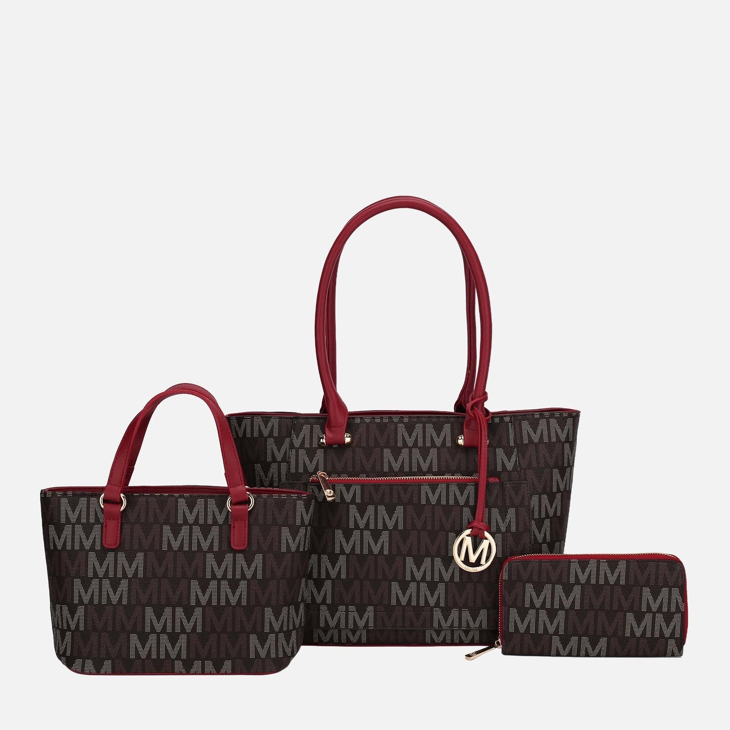 Mkf Collection by Mia K. - Lady Ii Signature Tote Bag and Set in Camel view 7 - Mkf Collection Bags (one-piece)