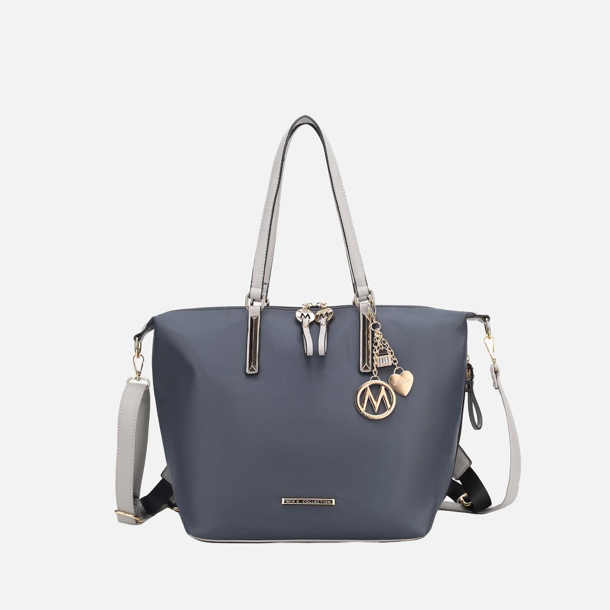 Mkf Collection by Mia K. - Layla Convertible Weekender Handbag in Light Blue