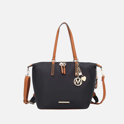 Mkf Collection by Mia K. - Layla Convertible Weekender Handbag in Chocolate view 13