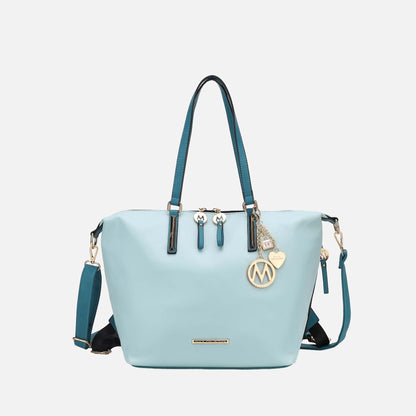 Mkf Collection by Mia K. - Layla Convertible Weekender Handbag in Mustard view 15