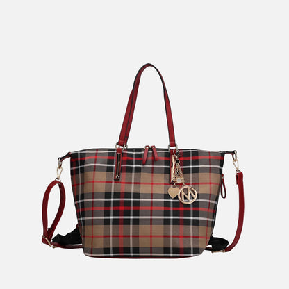 Mkf Collection by Mia K. - Layla Convertible Weekender Handbag in Green Navy view 17