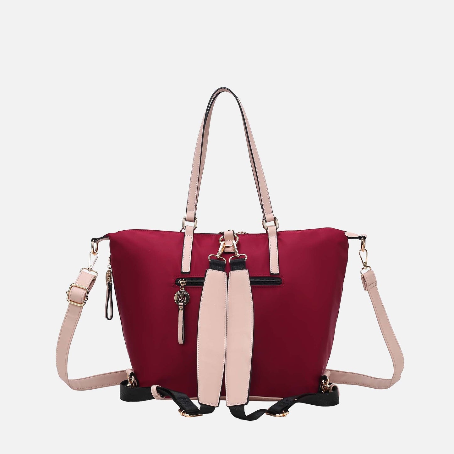 Mkf Collection by Mia K. - Layla Convertible Weekender Handbag in Blush view 4