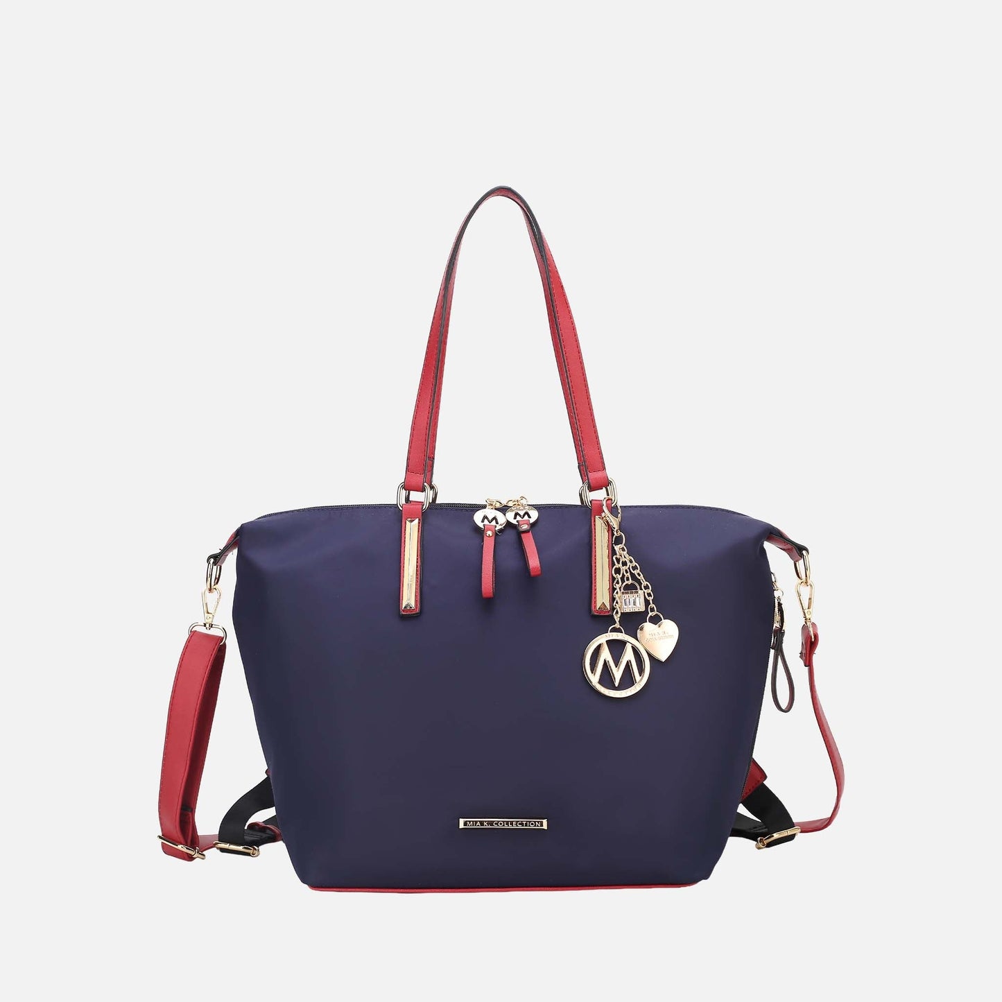 Mkf Collection by Mia K. - Layla Convertible Weekender Handbag in Burgundy view 9