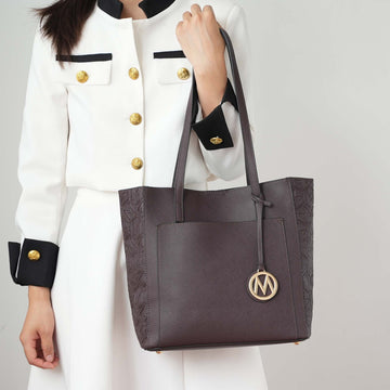 Mkf Collection by Mia K. - Leah Tote Bag in Blush view 2 - Mkf Collection Bags