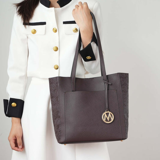Mkf Collection by Mia K. - Leah Tote Bag in Blush view 2 - Mia K Collection
