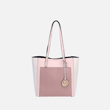 Mkf Collection by Mia K. - Leah Tote Bag in Silver - Mkf Collection Bags