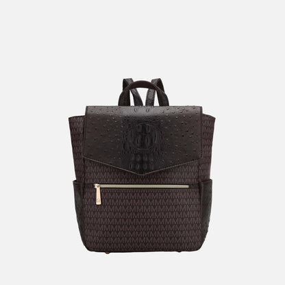 Mkf Collection by Mia K. - Leidy Signature Backpack Handbag in Beige - Mkf Collection Bags