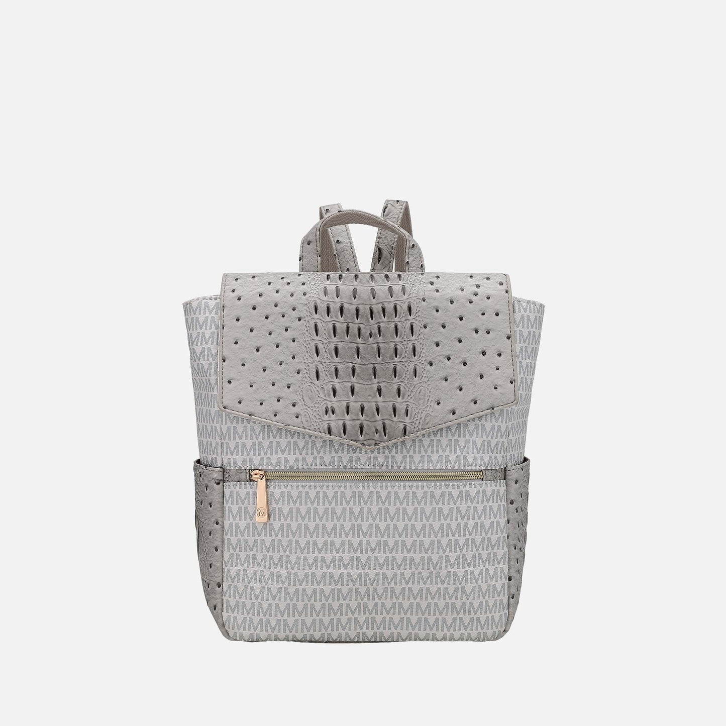 Mkf Collection by Mia K. - Leidy Signature Backpack Handbag in Brown view 3 - Mkf Collection Bags
