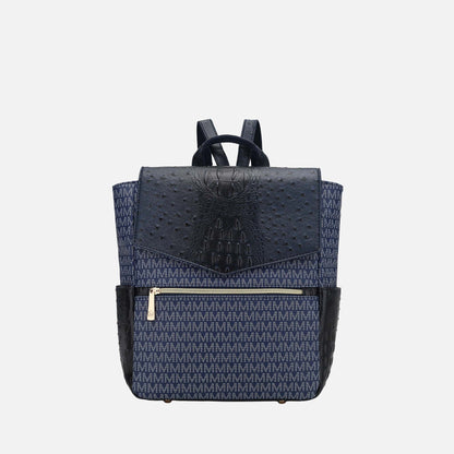 Mkf Collection by Mia K. - Leidy Signature Backpack Handbag in Navy view 5 - Mkf Collection Bags
