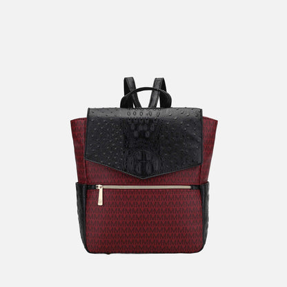 Mkf Collection by Mia K. - Leidy Signature Backpack Handbag in Red view 6 - Mkf Collection Bags
