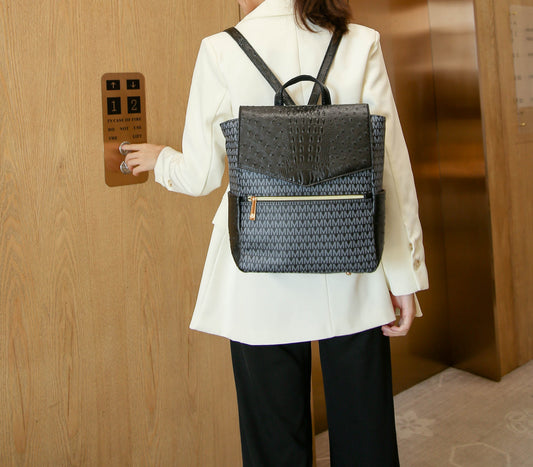 Mkf Collection by Mia K. - Leidy Signature Backpack in Black view 2 - Mkf Collection Bags