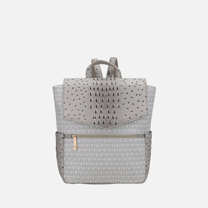Mkf Collection by Mia K. - Leidy Signature Backpack in Brown view 3 - Mkf Collection Bags