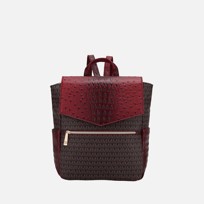 Mkf Collection by Mia K. - Leidy Signature Backpack in Burgundy view 4 - Mkf Collection Bags