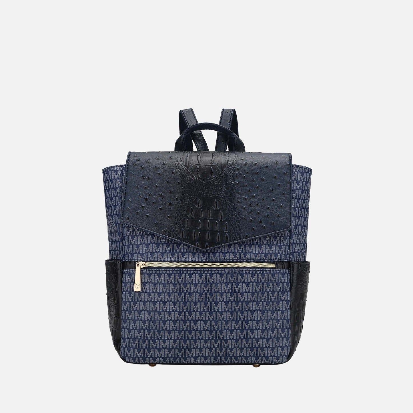 Mkf Collection by Mia K. - Leidy Signature Backpack in Navy view 5 - Mkf Collection Bags