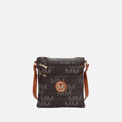 Mkf Collection by Mia K. - Lemuel Signature Crossbody Bag in Wine - Mkf Collection Crossbody Bags