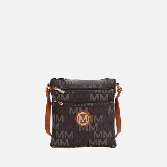 Mkf Collection by Mia K. - Lemuel Signature Crossbody Bag in Wine - Mkf Collection Crossbody Bags