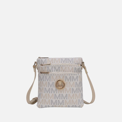Mkf Collection by Mia K. - Lemuel Signature Crossbody Bag in Taupe view 5 - Mkf Collection Crossbody Bags