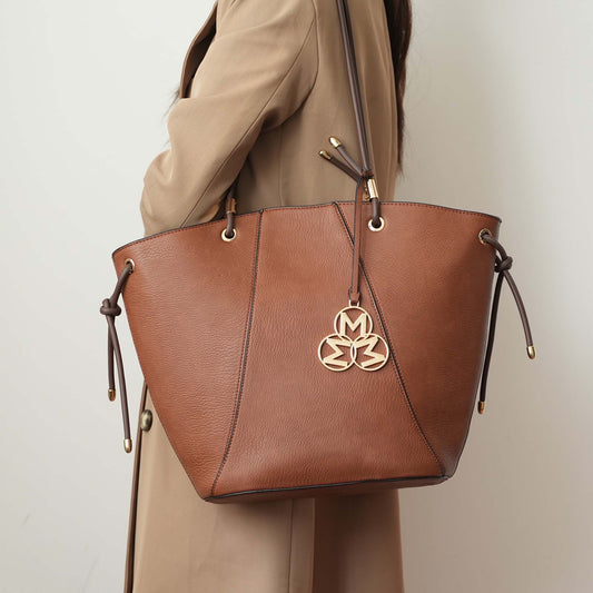 Mkf Collection by Mia K. - Liv Tote Bag and Set in Chestnut view 2 - Mkf Collection Bags (one-piece)