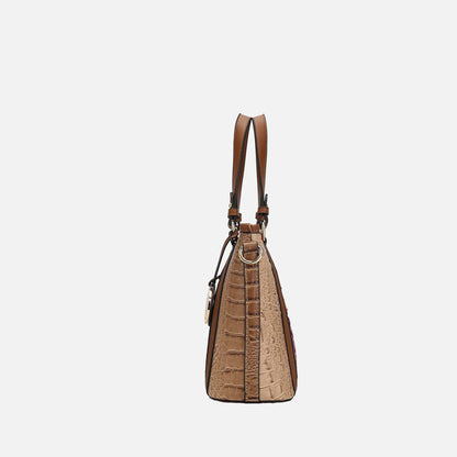 Mkf Collection by Mia K. - Lizza Tote Bag in Croco Red view 4 - Mkf Collection Bags