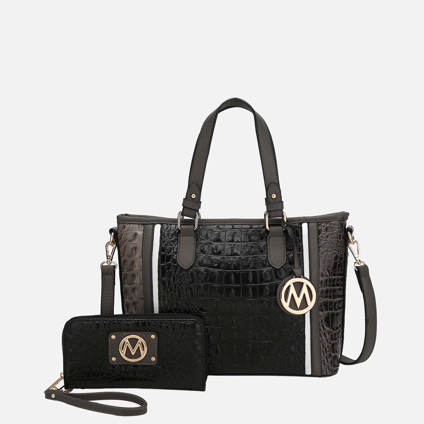 Mkf Collection by Mia K. - Lizza Tote Bag in Croco Yellow view 8 - Mkf Collection Bags