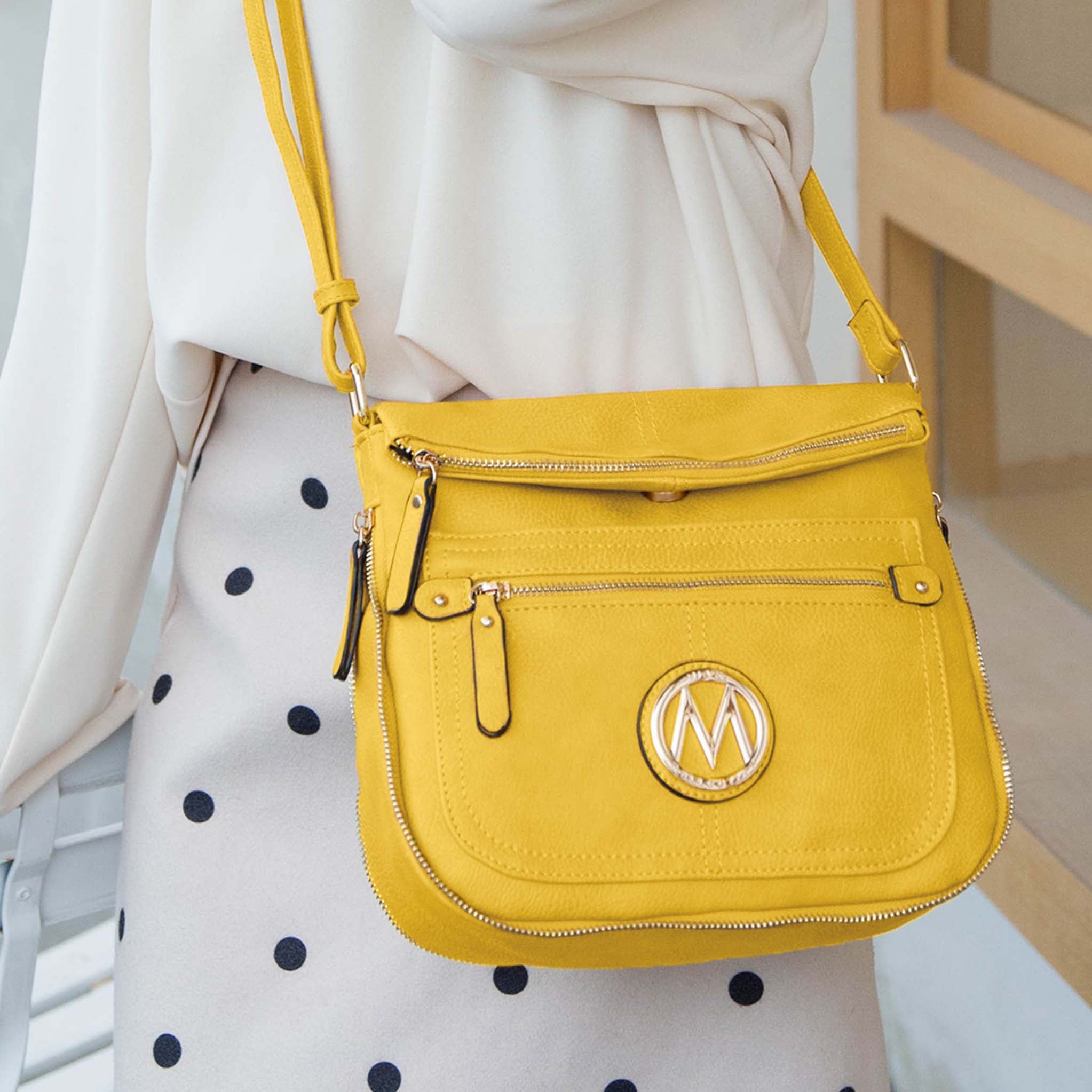Mkf Collection by Mia K. - Luciana Crossbody Bag Beige view 2 (bag) - mkf collection crossbody bags, mk - shop at us.meeeshop