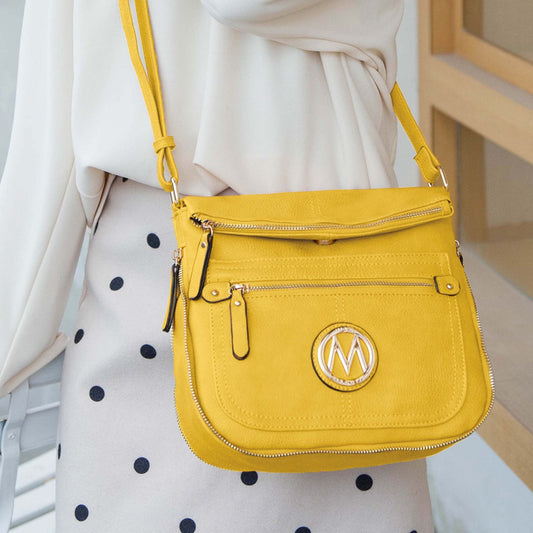 Mkf Collection by Mia K. - Luciana Crossbody Bag in Beige view 2 - Mkf Collection Crossbody Bags
