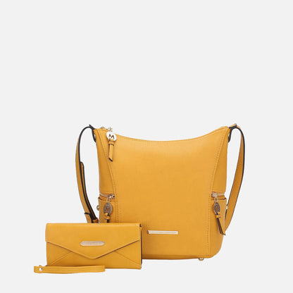 Mkf Collection by Mia K. - Lux Shoulder Bag and Set in Denim Blue view 3 (one-piece)