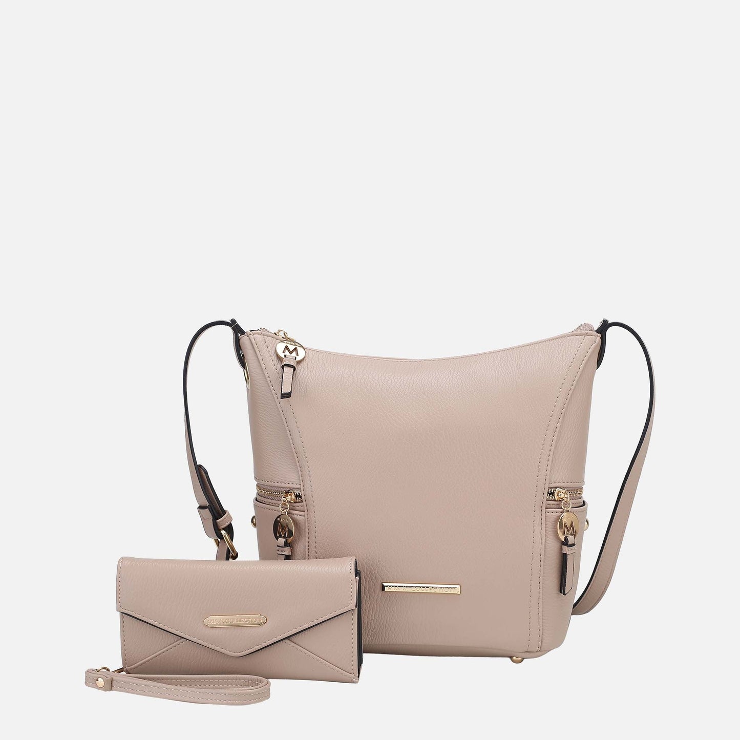 Mkf Collection by Mia K. - Lux Shoulder Bag and Set in Mustard view 4 (one-piece)