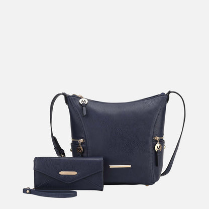 Mkf Collection by Mia K. - Lux Shoulder Bag and Set in Burgundy view 7 (one-piece)