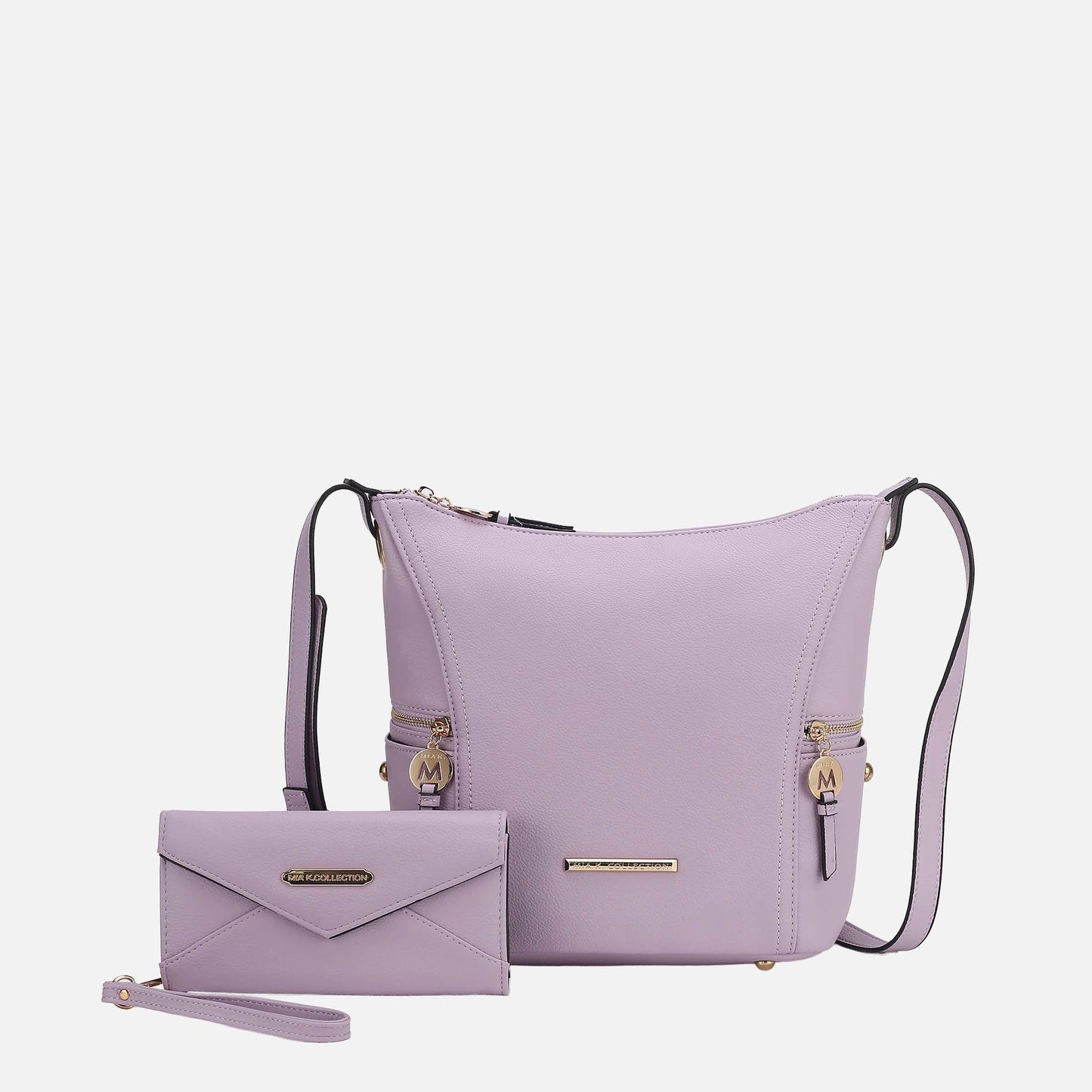 Mkf Collection by Mia K. - Lux Shoulder Bag and Set in Taupe view 9 (one-piece)