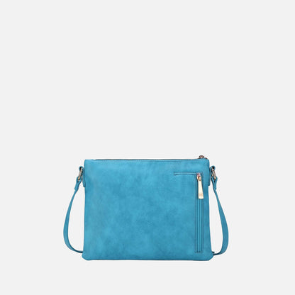 Mkf Collection by Mia K. - Madeline Crossbody Bag in Burgundy view 3 - Mkf Collection Crossbody Bags