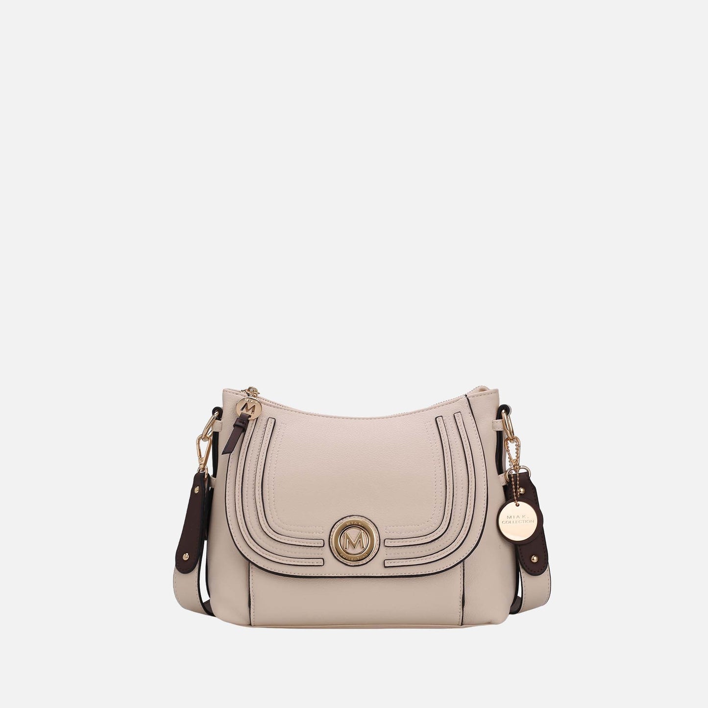 Mkf Collection by Mia K. - Maggie Shoulder Bag in Cognac Black view 5 - Mkf Collection Bags