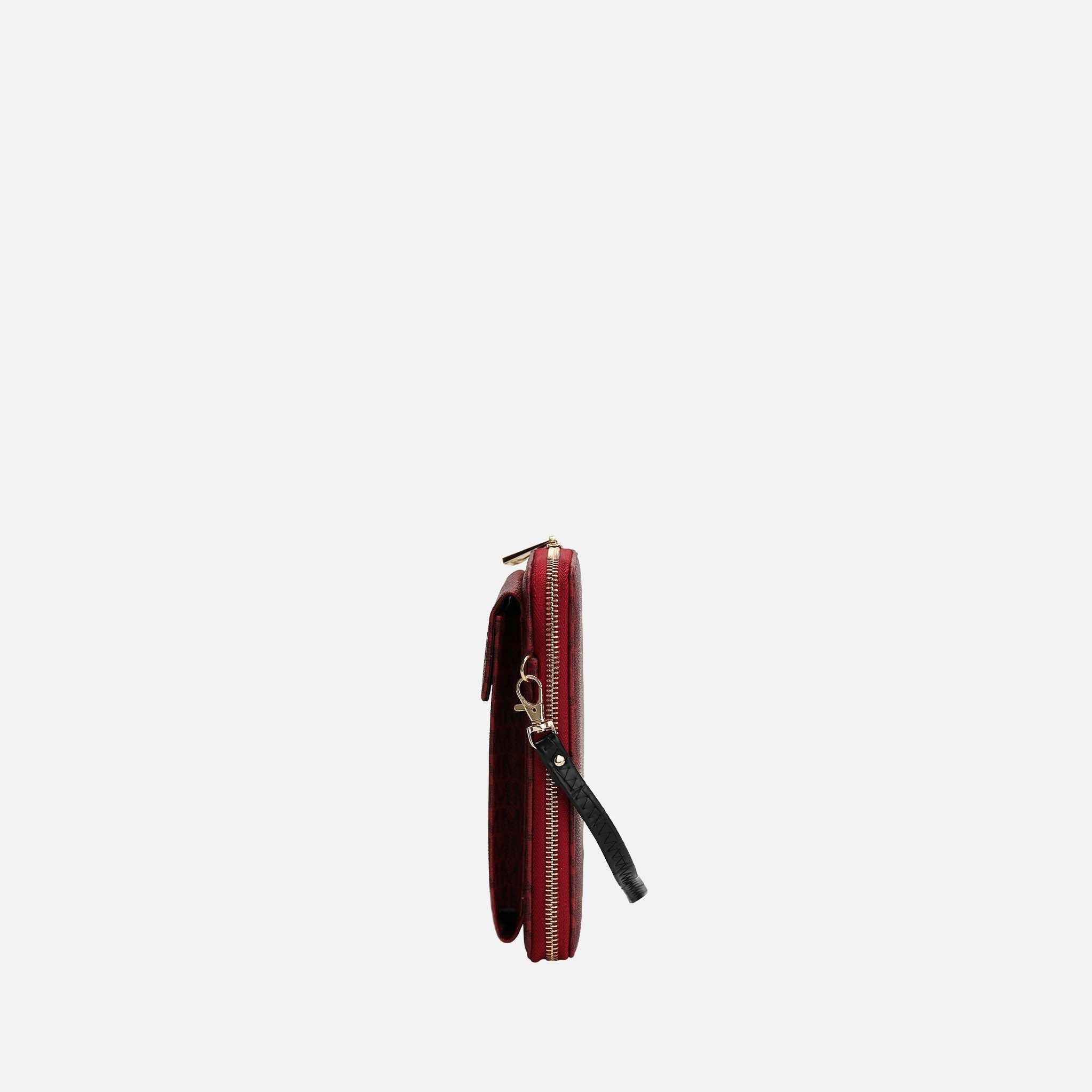 Mkf Collection by Mia K. - Mala Phone Crossbody Bag Burgundy view 4 (bag) - mkf collection crossbody ba - shop at us.meeeshop