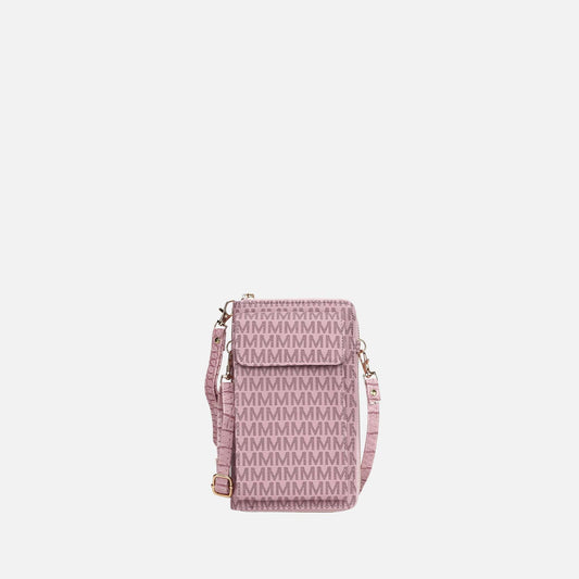 Mkf Collection by Mia K. - Mala Phone Crossbody Bag in Beige - Mkf Collection Crossbody Bags