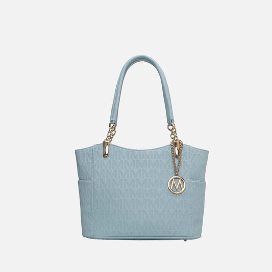 Mkf Collection by Mia K. - Malika Signature Shoulder Bag in Beige - Mkf Collection Bags