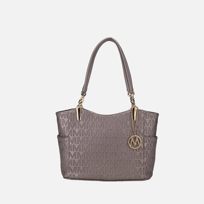 Mkf Collection by Mia K. - Malika Signature Shoulder Bag in Fuchsia view 13 - Mkf Collection Bags