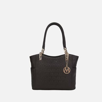 Mkf Collection by Mia K. - Malika Signature Shoulder Bag in Wine view 7 - Mkf Collection Bags