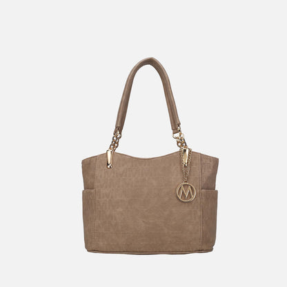 Mkf Collection by Mia K. - Malika Signature Shoulder Bag in Grey view 9 - Mkf Collection Bags