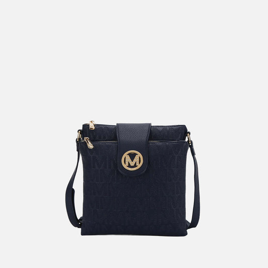 Mkf Collection by Mia K. - Marietta Signature Crossbody Bag in Merlot - Mkf Collection Crossbody Bags