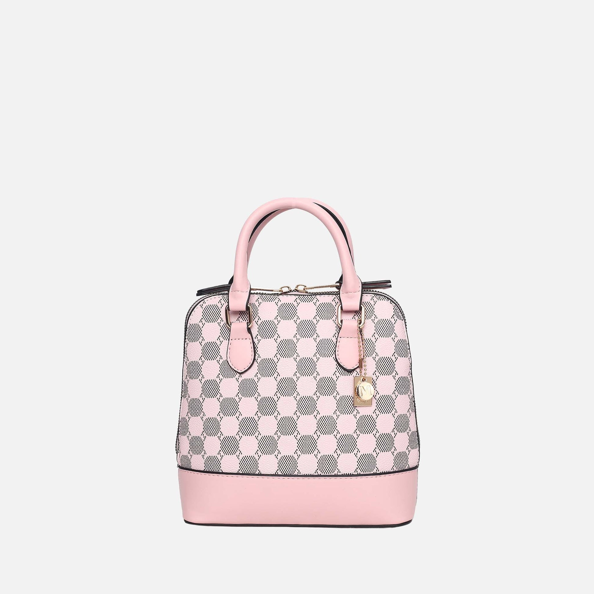 Mkf Collection by Mia K. - Marjorie Circular Print Satchel Bag in Black - Mkf Collection Bags
