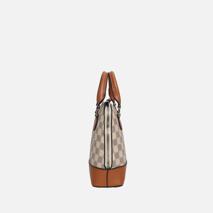 Mkf Collection by Mia K. - Marjorie Circular Print Satchel Bag in Light Blue view 4 - Mkf Collection Bags