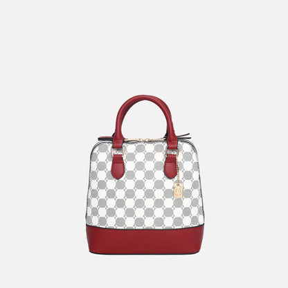 Mkf Collection by Mia K. - Marjorie Circular Print Satchel Bag in Mustard view 5 - Mkf Collection Bags