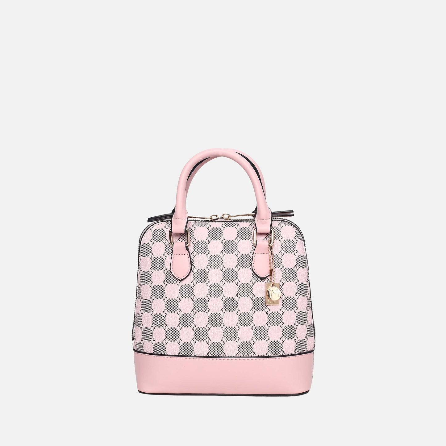 Mkf Collection by Mia K. - Marjorie Circular Print Satchel Bag in Navy view 6 - Mkf Collection Bags