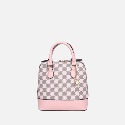Mkf Collection by Mia K. - Marjorie Circular Print Satchel Bag in Navy view 6 - Mkf Collection Bags