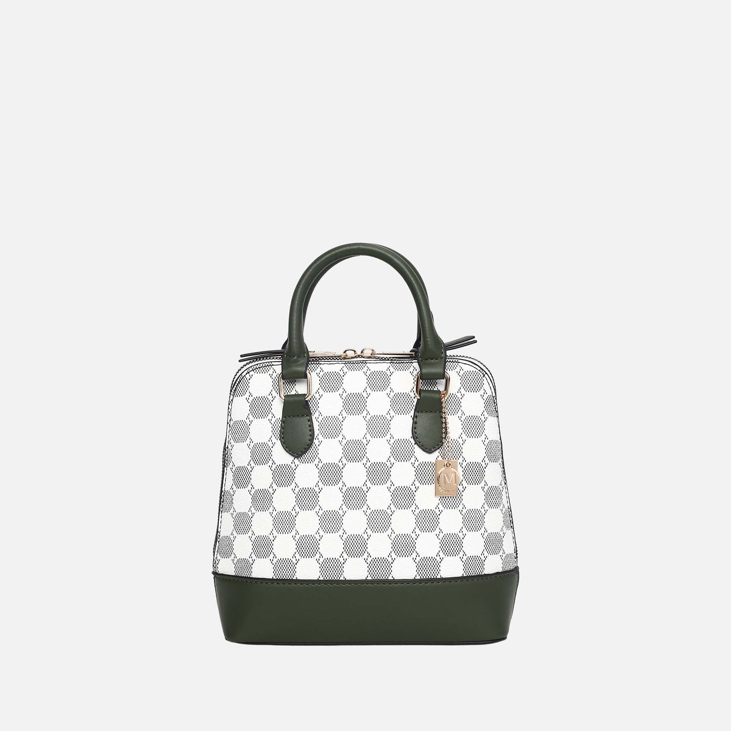 Mkf Collection by Mia K. - Marjorie Circular Print Satchel Bag in Olive view 7 - Mkf Collection Bags