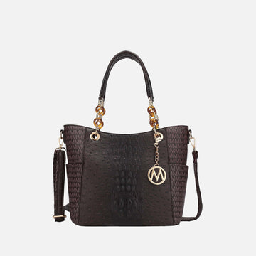 Mkf Collection by Mia K. - Miriam Signature Tote Bag in Beige - Mkf Collection Bags