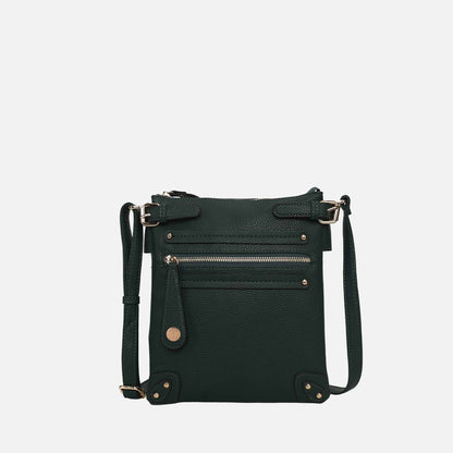 Mkf Collection by Mia K. - Parker Crossbody Handbag in Pewter view 9 - Mkf Collection Crossbody Bags