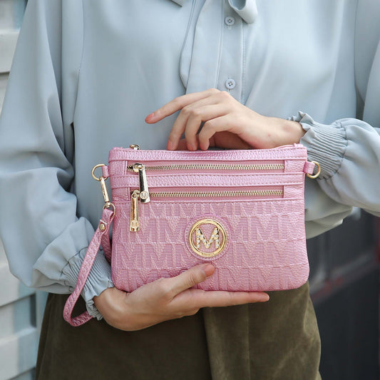 Mkf Collection by Mia K. - Roonie Signature Phone Crossbody Bag in Beige view 2 - Mkf Collection Crossbody Bags