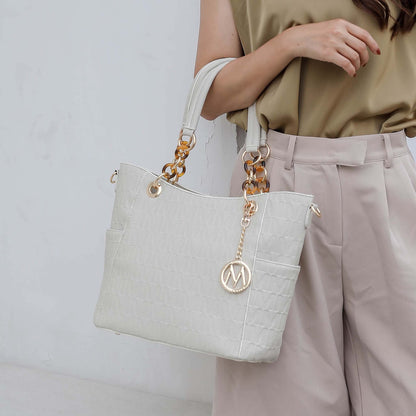 Mkf Collection by Mia K. - Rylee Signature Tote Bag in Mustard view 2 - Mkf Collection Bags